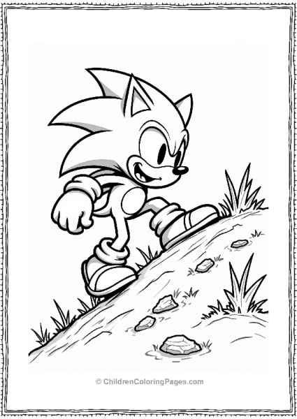 Shadow Sonic Climbing A Hill Free PDF Printable