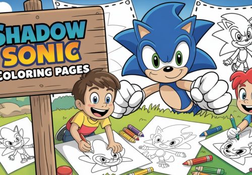 Shadow Sonic Coloring Pages – Free PDF Printables🦔🖤🌀🧠💫