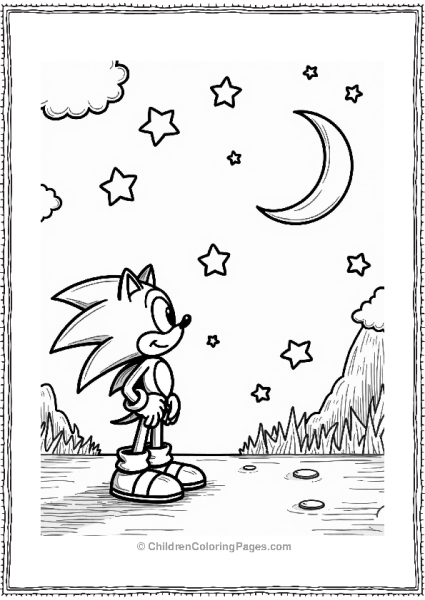 Shadow Sonic Exploring The Starry Sky Free PDF Printable
