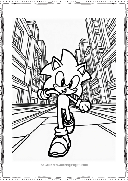 Shadow Sonic In A Neon City Free PDF Printable