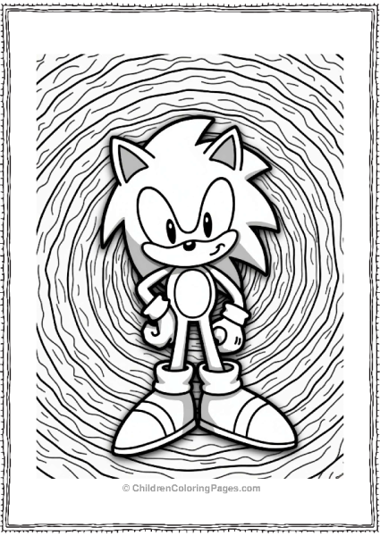 Shadow Sonic In Spiral Patterns Free PDF Printable