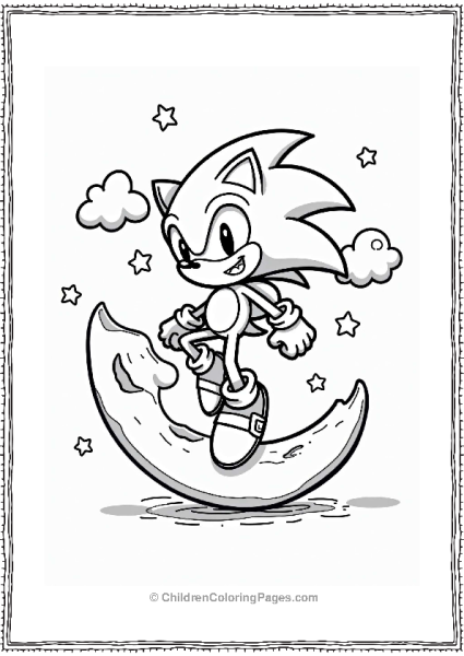 Shadow Sonic Jumping Over The Moon Free PDF Printable