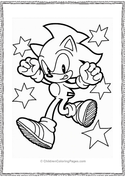 Shadow Sonic Leaping Among Stars Free PDF Printable