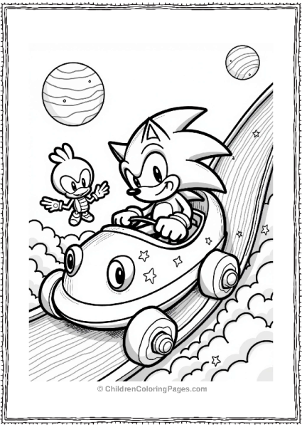 Shadow Sonic On An Alien Rollercoaster Free PDF Printable