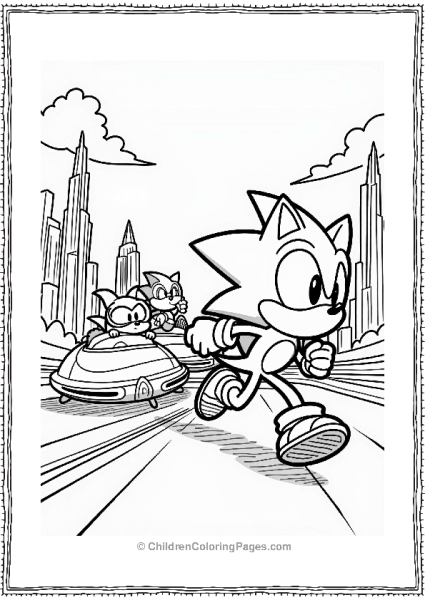 Shadow Sonic Racing With Hover Cars Free PDF Printable