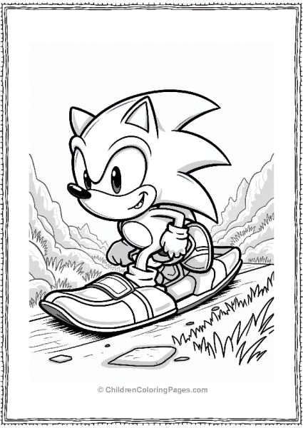 Shadow Sonic Sliding Under An Obstacle Free PDF Printable