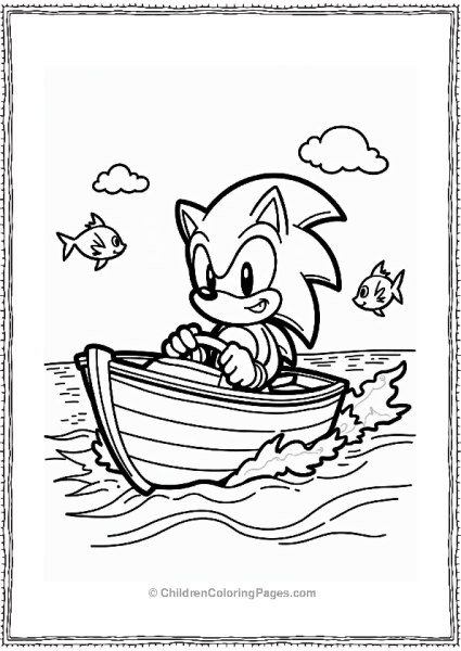 Shadow Sonic Steering A Boat In The Ocean Free PDF Printable