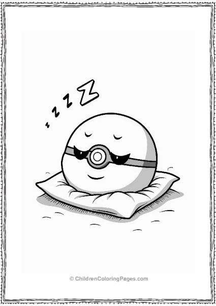 Sleepy Pokeball With Pillow Free PDF Printable