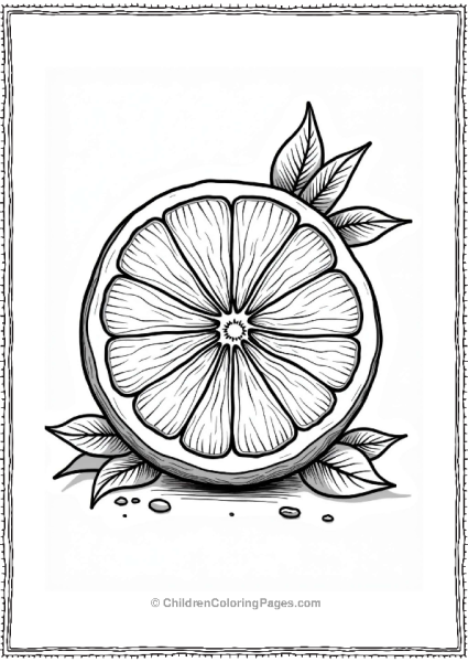 Sliced Orange Delight In Black And White Free PDF Printable