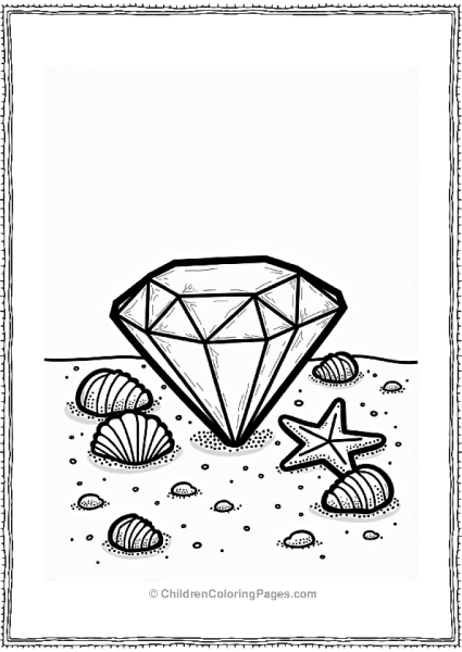 Sparkling Diamond On Ocean Floor Free PDF Printable