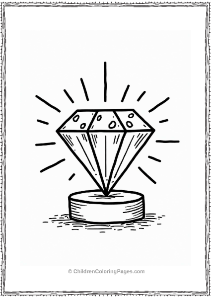Sparkling Diamond On Pedestal Free PDF Printable