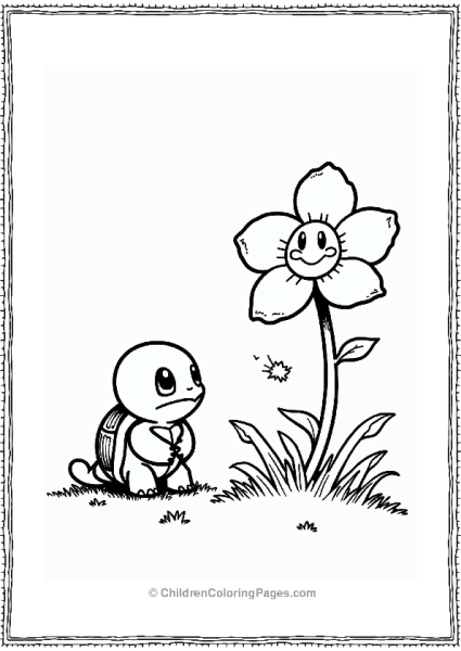 Squirtle And The Magical Flower Free PDF Printable
