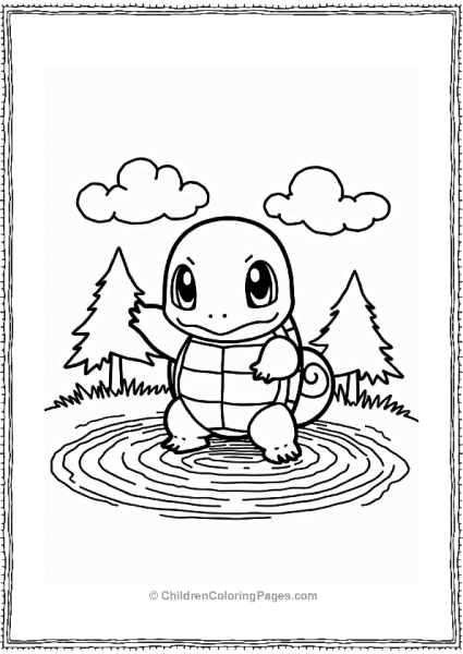 Squirtle Creating A Water Ring Free PDF Printable
