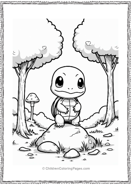 Squirtle In The Forest Free PDF Printable
