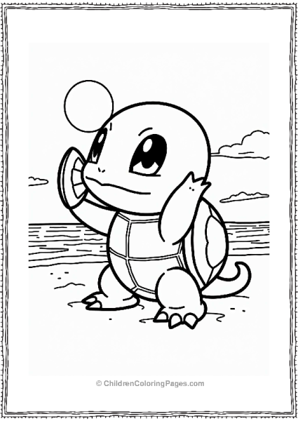 Squirtle Listening To The Ocean Free PDF Printable