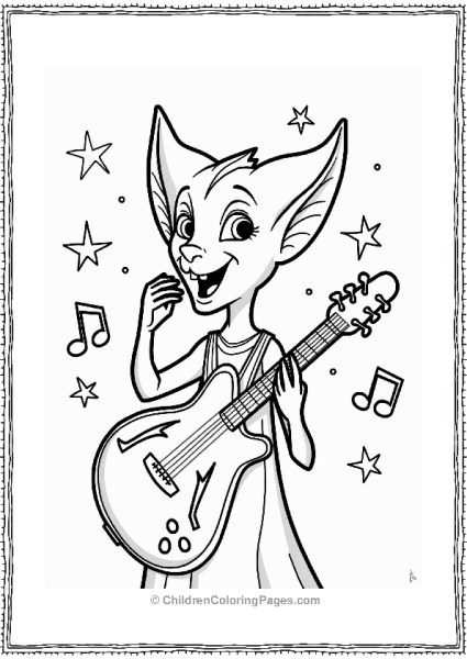 Star Trek Andorian Character At Festive Gathering Free PDF Printable