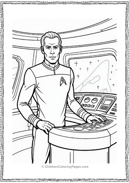 Star Trek Captain Kirk At The Helm Free PDF Printable