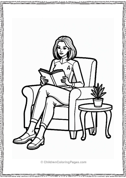 Star Trek Captain Serenity Reading In A Cozy Chair Free PDF Printable