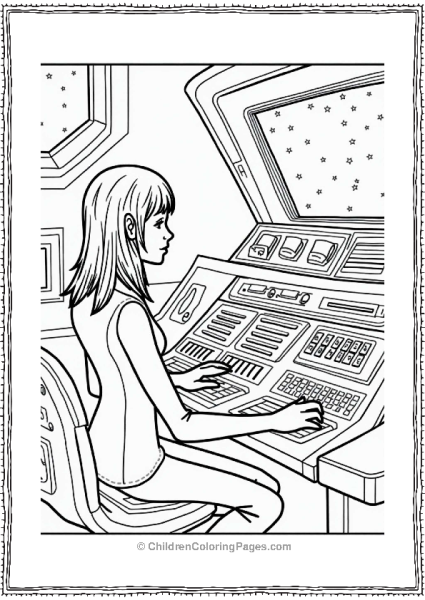 Star Trek Engineer Zeta At Control Panel Free PDF Printable