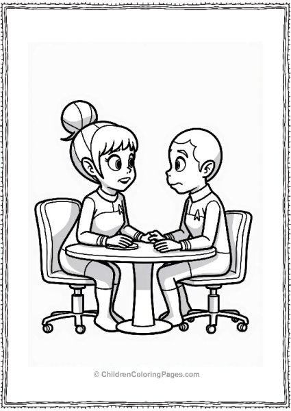 Star Trek Luna The Communications Officer With An Alien Friend Free PDF Printable