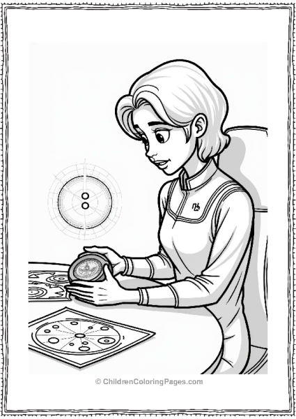 Star Trek Lyra Observing A Holographic Star Map Free PDF Printable