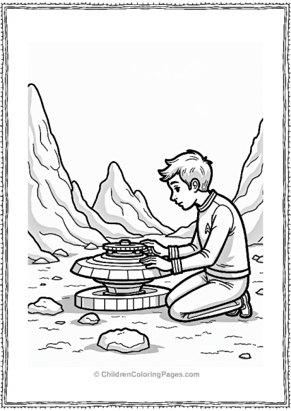 Star Trek Scotty Working On A Futuristic Device Free PDF Printable