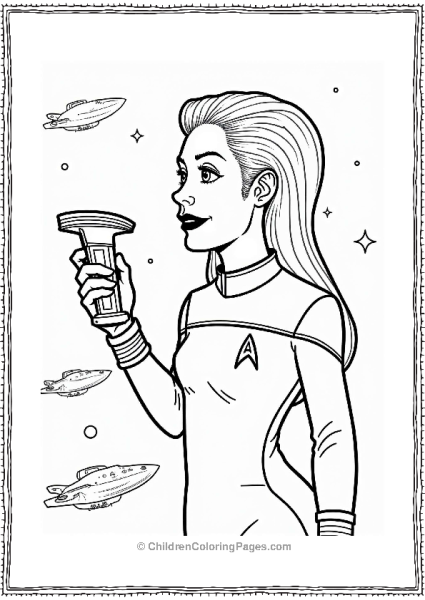 Star Trek Seven Of Nine Scanning In Space Free PDF Printable