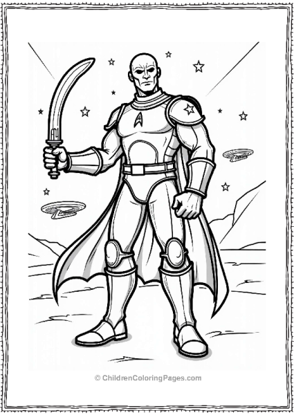 Star Trek Worf Ready For Battle In Space Free PDF Printable