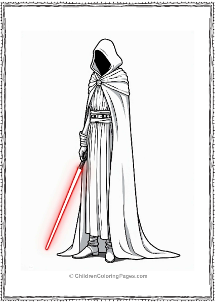 Star Wars Character With Red Lightsaber Free PDF Printable