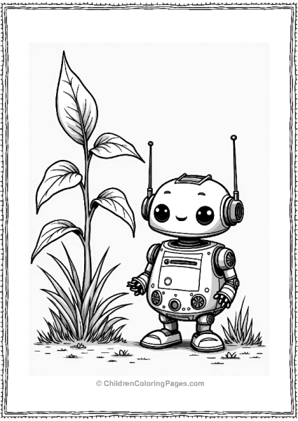 Star Wars Cheerful Droid In Colorful Alien Jungle Free PDF Printable