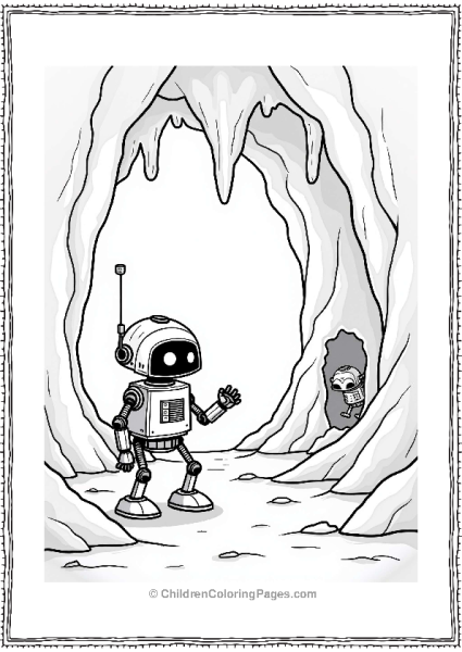 Star Wars Curious Droid In A Cave Free PDF Printable
