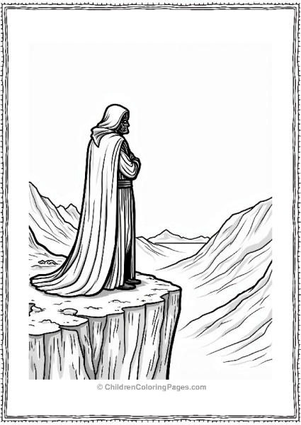 Star Wars Dark Figure On A Cliff Free PDF Printable