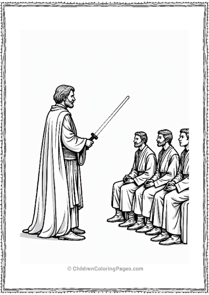 Star Wars Jedi Master In Council Meeting Free PDF Printable