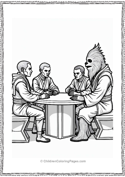 Star Wars Jedi Masters Council Scene Free PDF Printable