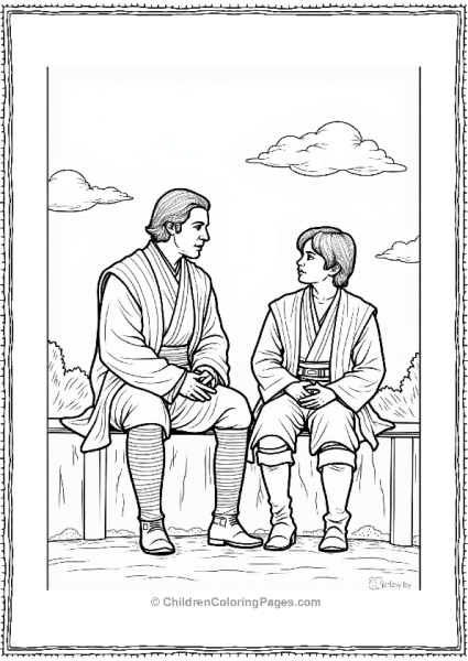 Star Wars Obi Wan And Anakin Discussing Free PDF Printable