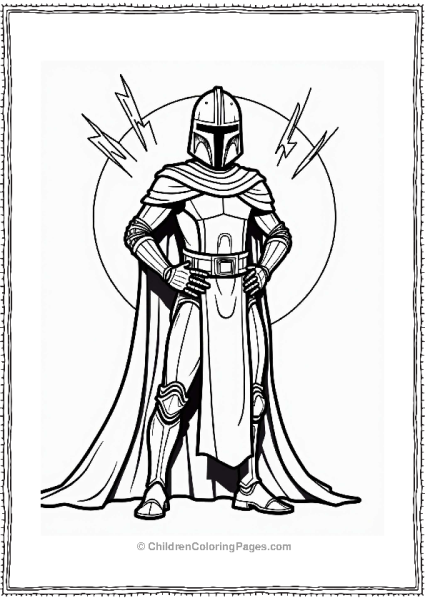 Star Wars Sith Character With Lightning Bolts Free PDF Printable