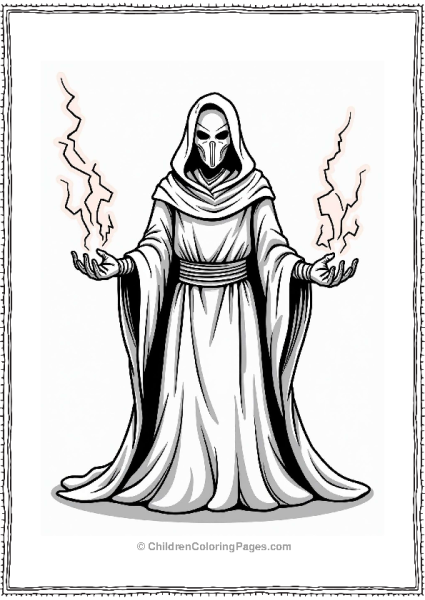 Star Wars Sith Character With Lightning Power Free PDF Printable