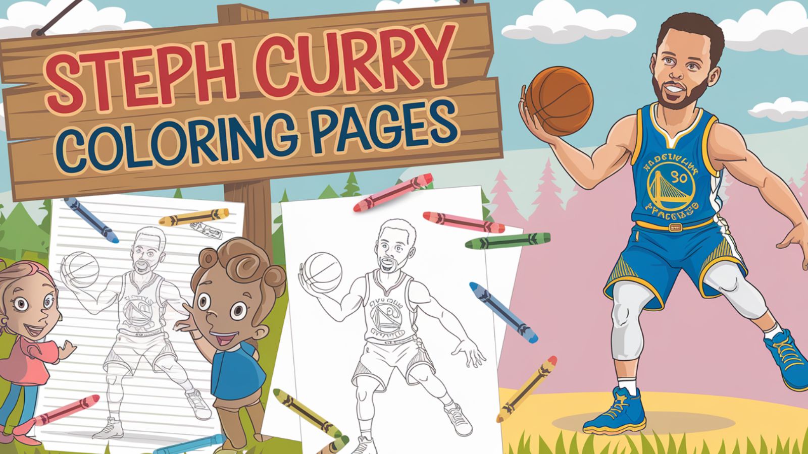 Steph Curry Coloring Pages – Free PDF Printables 🏀🏆🌟