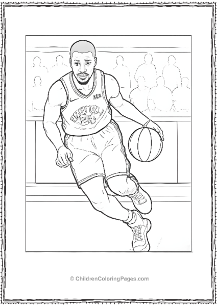 Steph Curry Dribbling The Ball Free PDF Printable