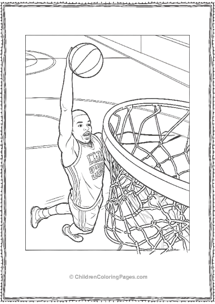 Steph Curry Dunking Basketball Into Net Free PDF Printable