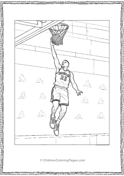 Steph Curry Playing Basketball And Doing Slam Dunk Free PDF Printable