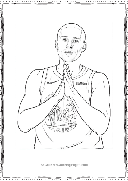 Steph Curry Puts His Hands Together Free PDF Printable