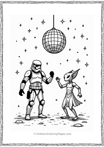 Stormtrooper And Alien Dance Off Free PDF Printable
