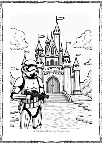 Stormtrooper At A Whimsical Castle Free PDF Printable