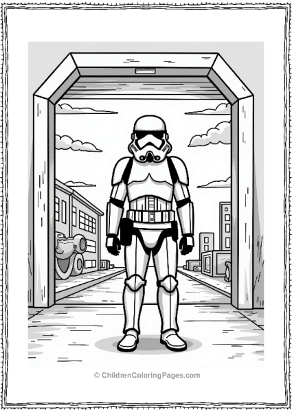 Stormtrooper By A Garage Door Free PDF Printable