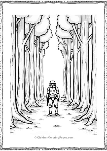 Stormtrooper In A Forest Free PDF Printable