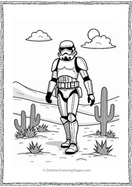 Stormtrooper In A Sandy Desert Free PDF Printable