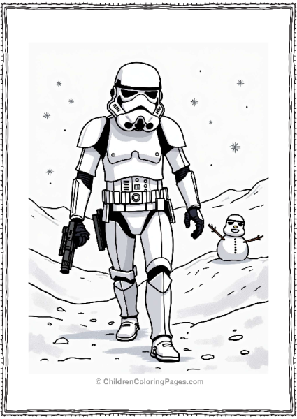 Stormtrooper In A Snowy Landscape Free PDF Printable