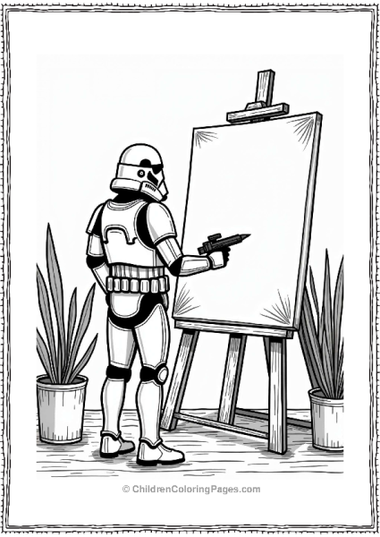 Stormtrooper In An Artists Studio Free PDF Printable