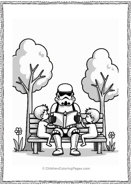 Stormtrooper Reading To Children Free PDF Printable